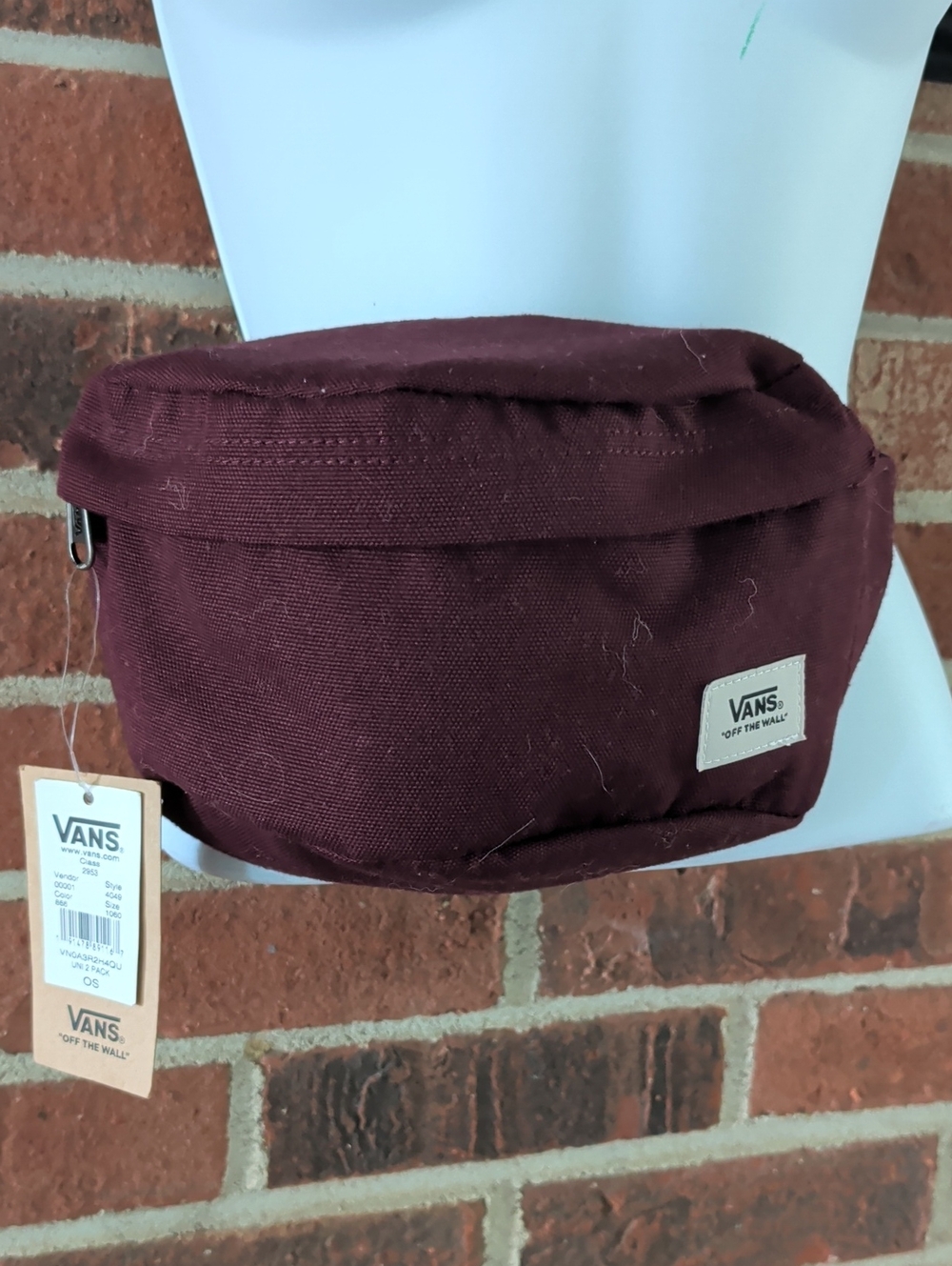 Vans Unisex Maroon Canvas  Waist Pack One Size (1026)